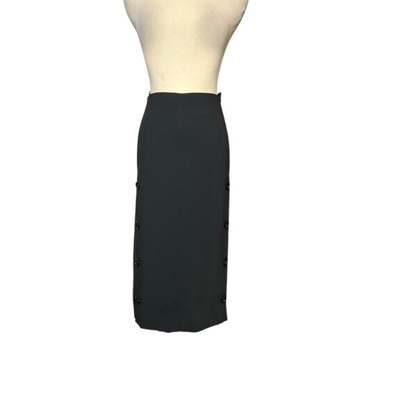 JOSEPH black doble button pencil midi skirt size 40 - US 8 - Picture 13 of 16